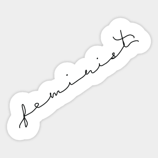 Feminist Minimal in font Sticker